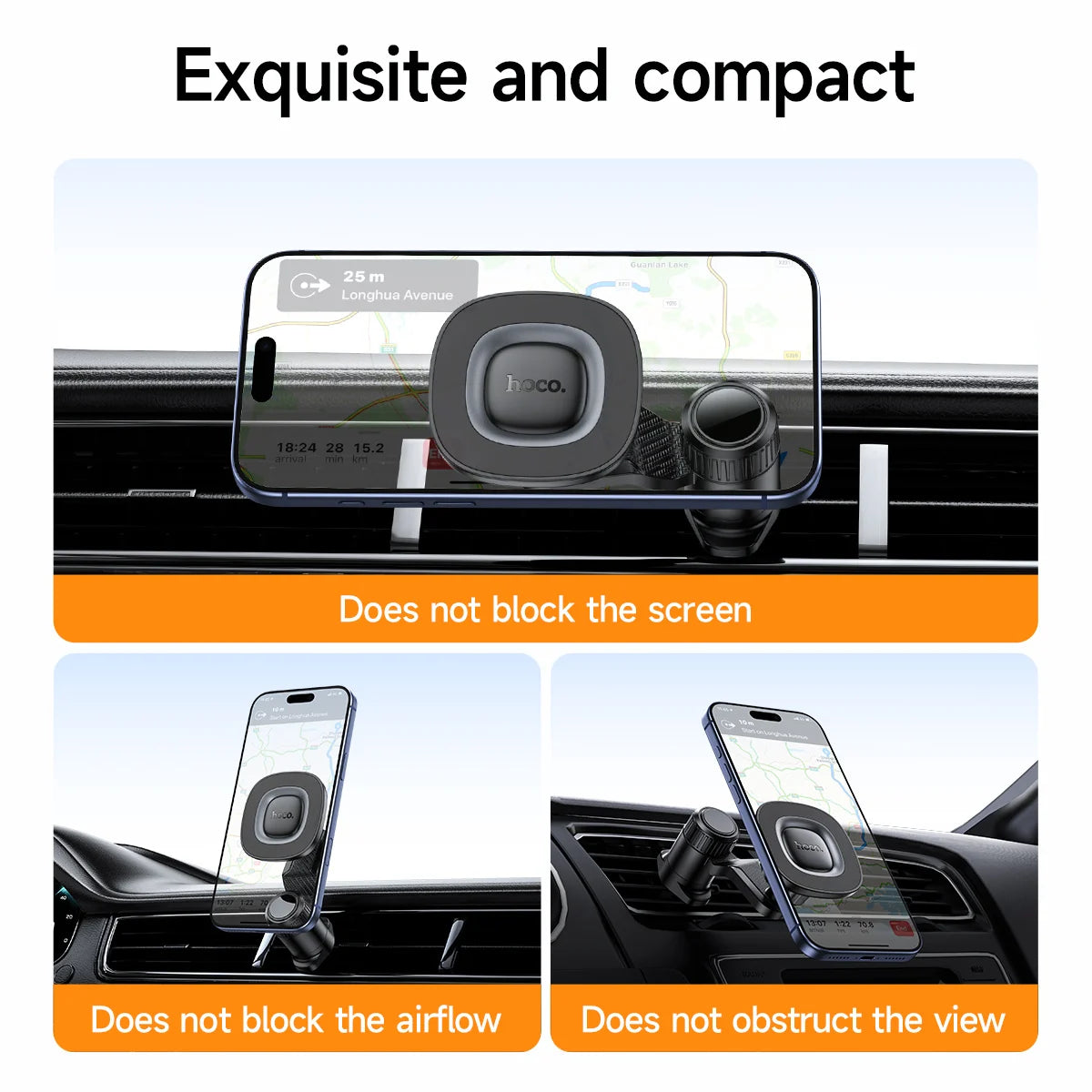 HOCO H74 360° Magnetic Air Vent Car Phone Holder