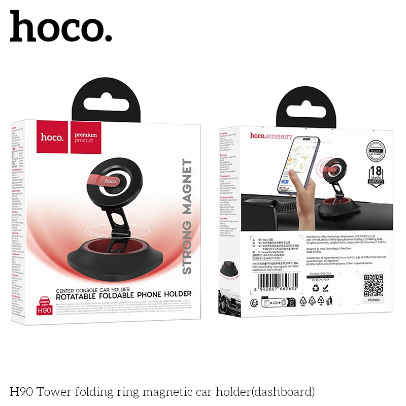 HOCO H90 Foldable Magnetic Dashboard Phone Mount