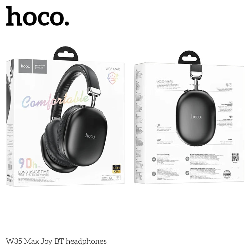 Hoco W35 Max Joy BT headphones packaging on a white background