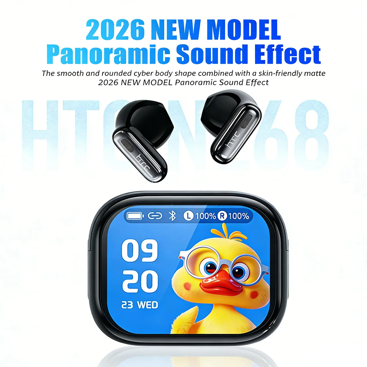 HTC NE68 AI Translation Earbuds with Smart Display
