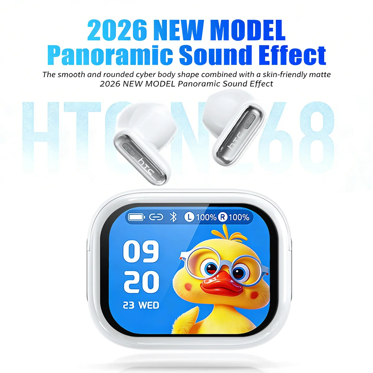 HTC NE68 AI Translation Earbuds with Smart Display