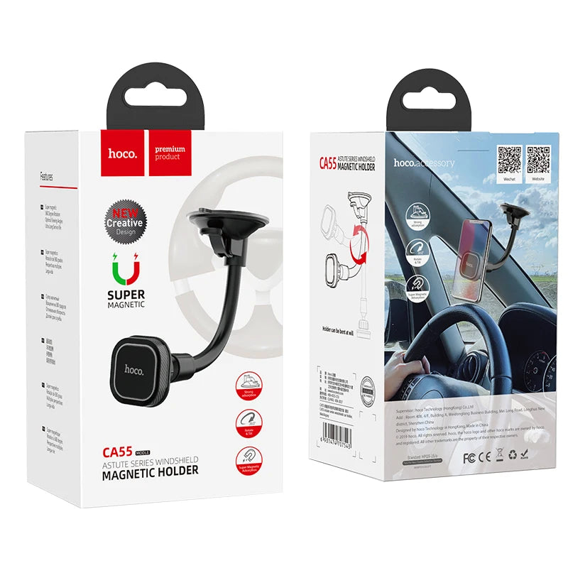 HOCO CA55 Magnetic Car Phone Holder with Strong Suction Cup