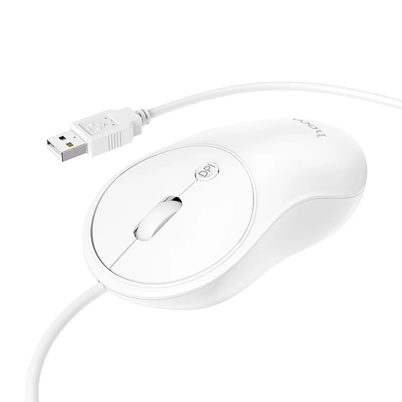 HOCO GM13 Silent Wired USB Mouse 1600 DPI