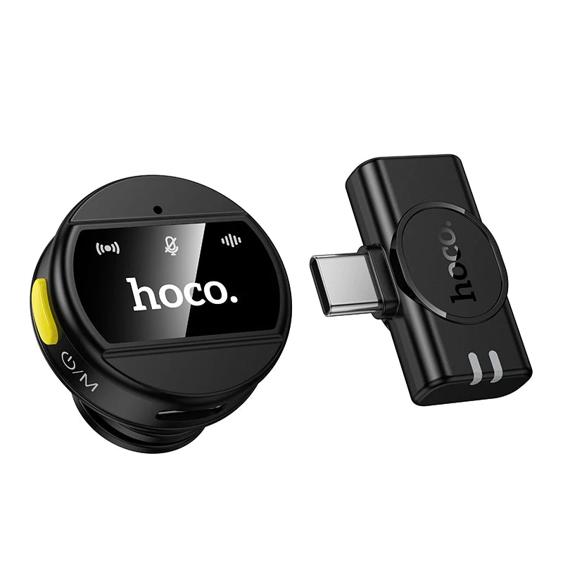 Two black electronic devices with 'hoco' branding on a white background