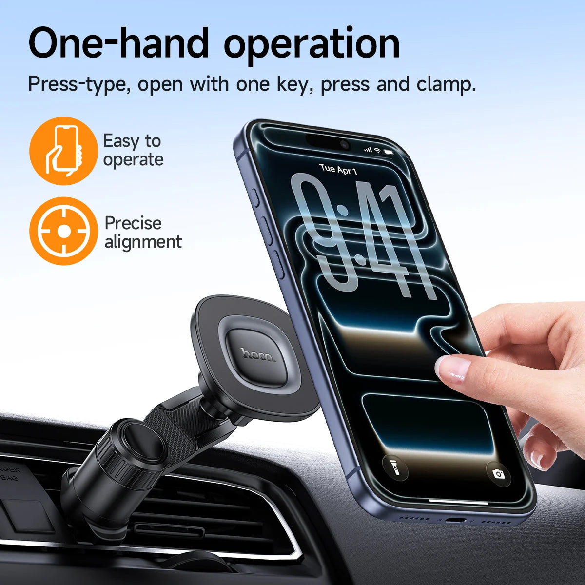 HOCO H74 360° Magnetic Air Vent Car Phone Holder