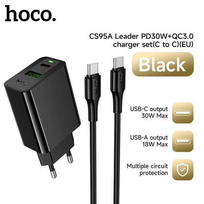 HOCO CS95A GaN 30W Fast Charger Kit with USB-C Cable