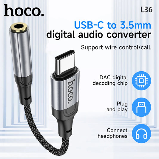 HOCO LS36 USB-C to 3.5mm Audio Adapter with DAC