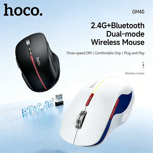 HOCO GM40 DualMode Rechargeable Wireless Mouse