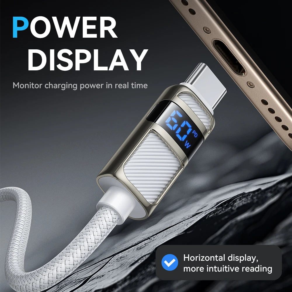 HOCO U137 PowerDisplay 60W USB-C Fast Charging Cable