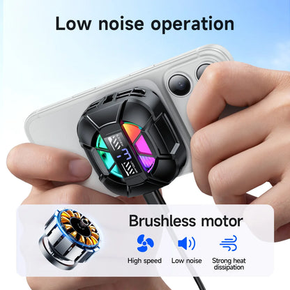HOCO GA5 Magnetic Phone Cooler with Digital Display and RGB
