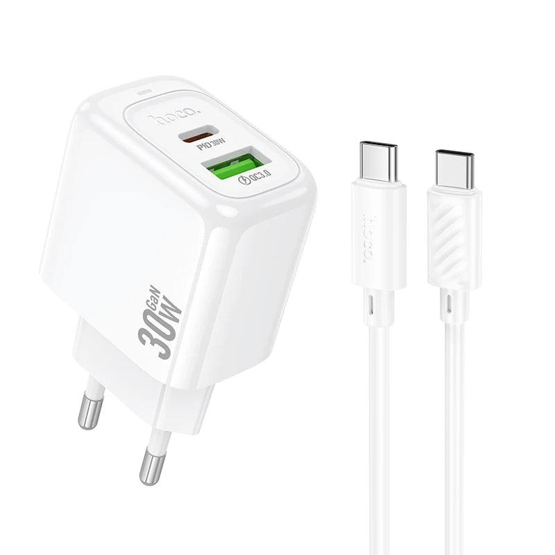 HOCO CS55A Dual Port PD 30W + QC 3.0 Wall Charger