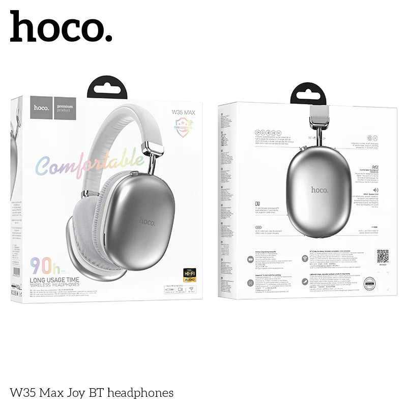 Hoco W35 Max Joy BT headphones packaging on a white background