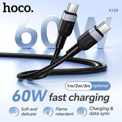 HOCO X109 USB-C to USB-C Fast Charging Cable 60W