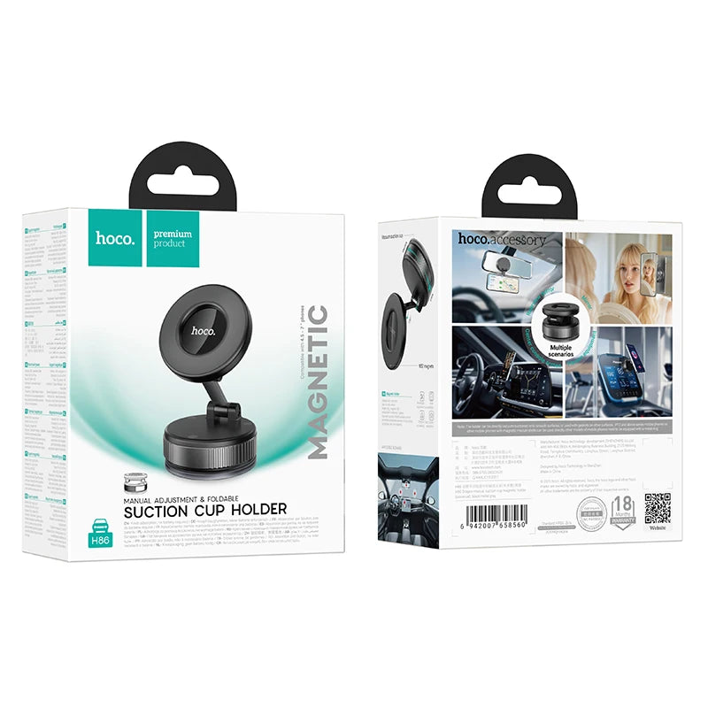 HOCO H86 Vacuum Magnetic Car Phone Holder (360° Rotation)