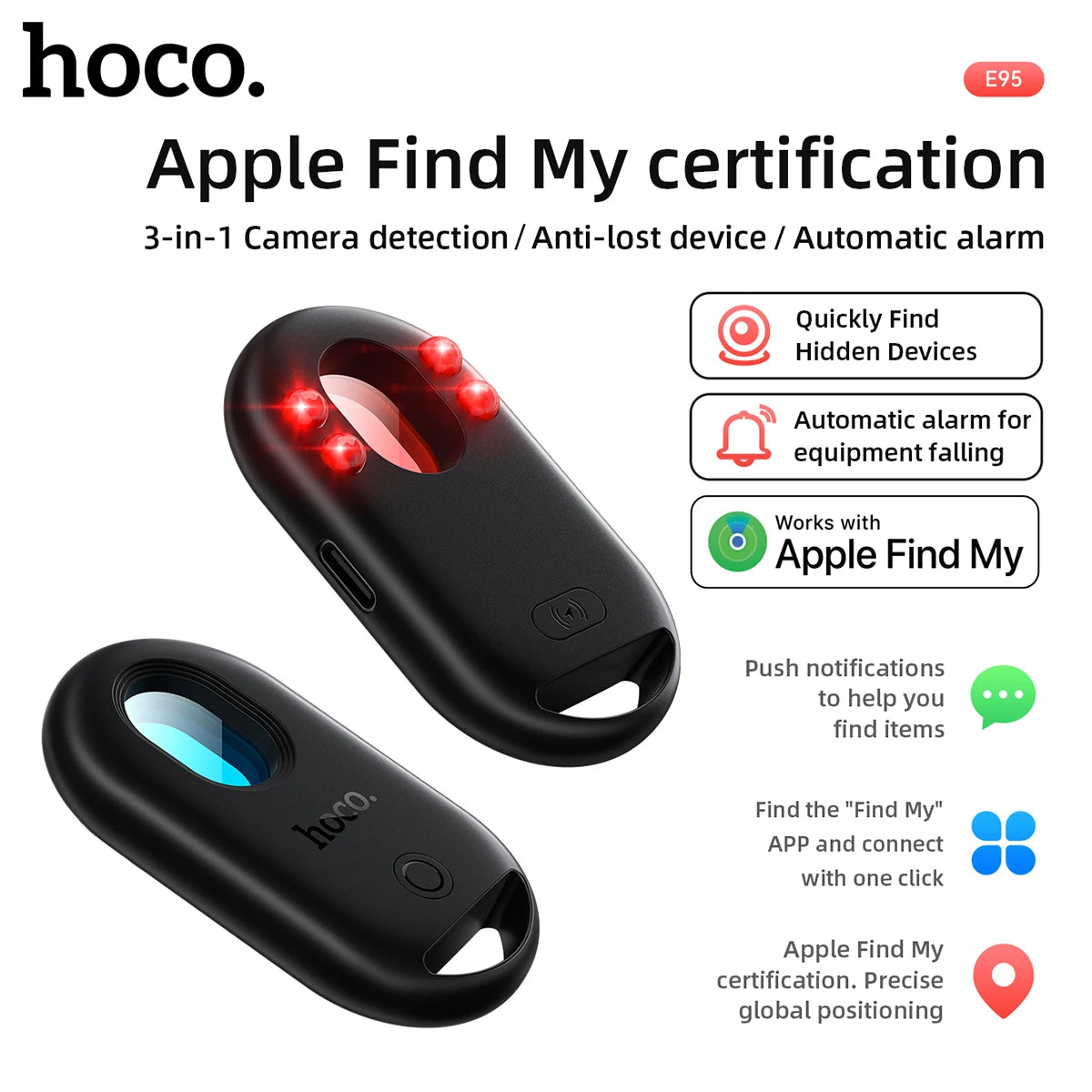 รีวิว HOCO E95 ดีไหม ตัวติดตาม Find My พร้อมตรวจกล้องซ่อน