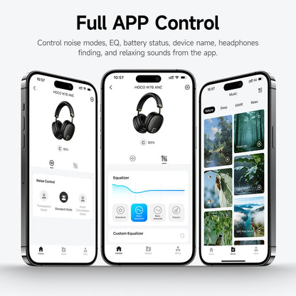 HOCO W76 ANC Wireless Headphones with Smart Display