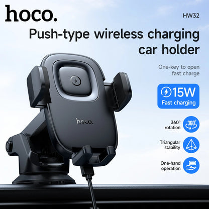 HOCO HW32 Signature Wireless Charging Car Mount