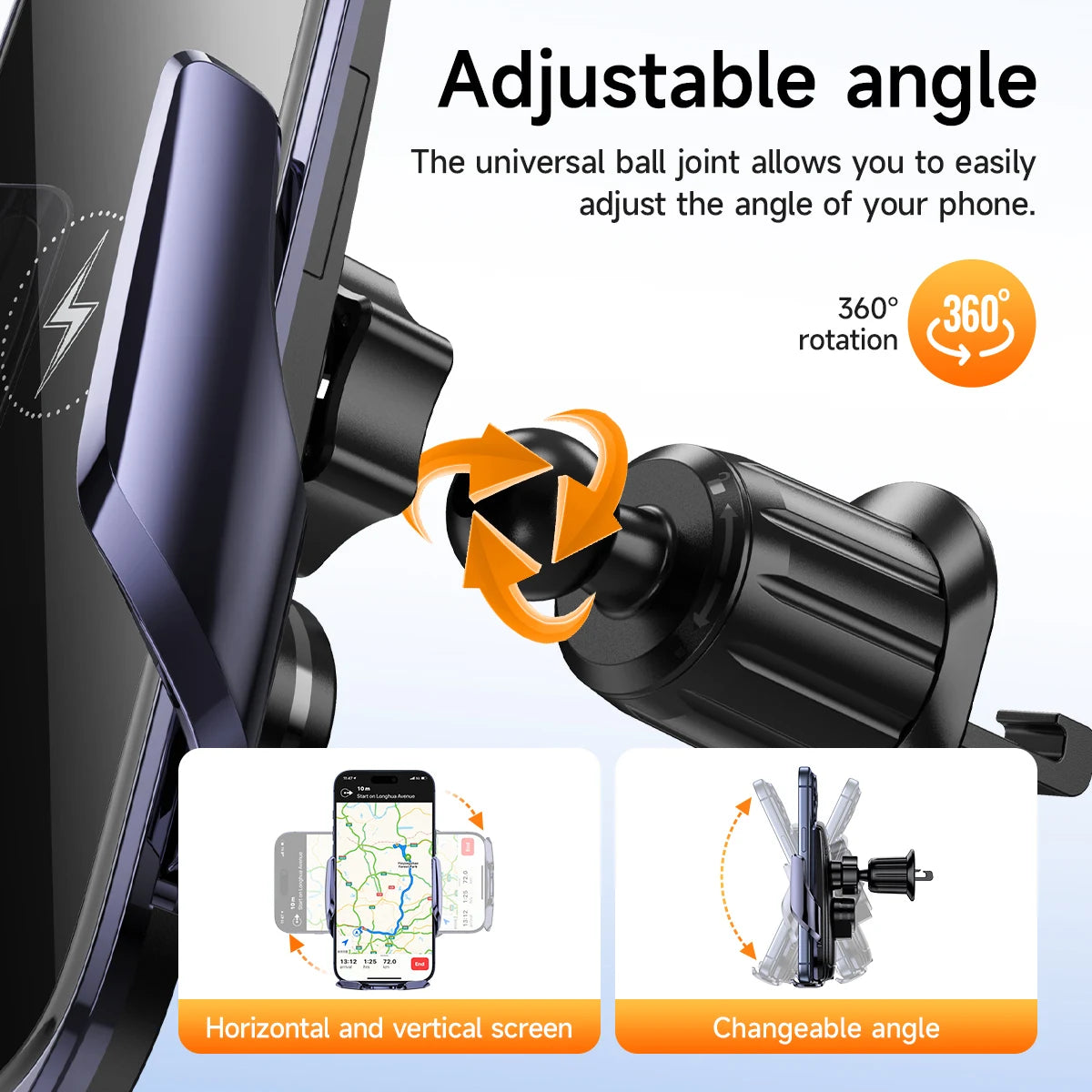 HOCO CA202 Plus 15W Smart Wireless Car Holder