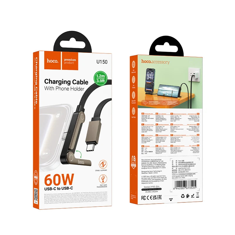 HOCO U150 FlexStand 60W USB-C Charging Cable