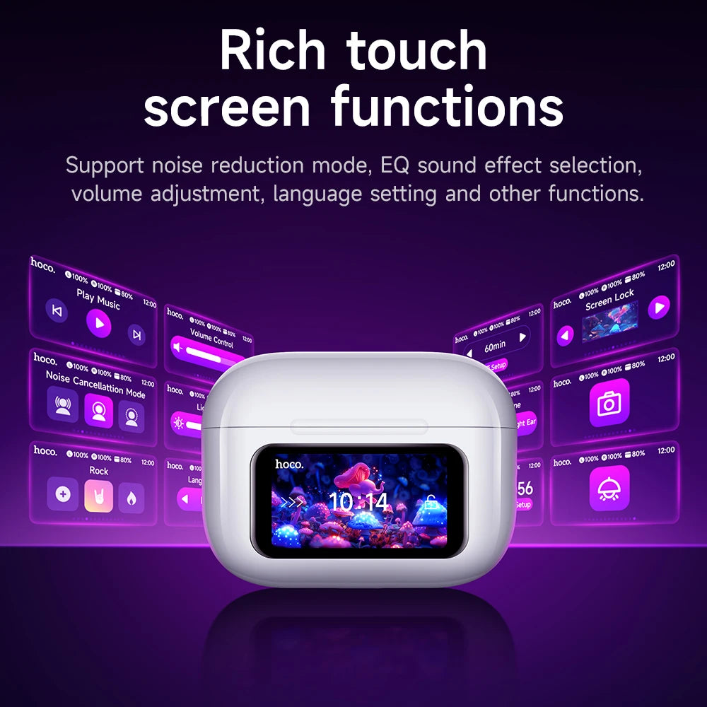 HOCO EW72 Smart Touchscreen ANC Wireless Earbuds