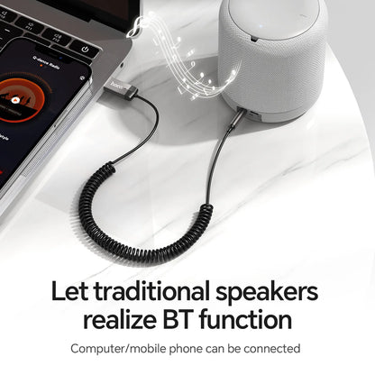 HOCO E78 In-Car Bluetooth Audio Receiver (BT5.3, AUX 3.5mm)