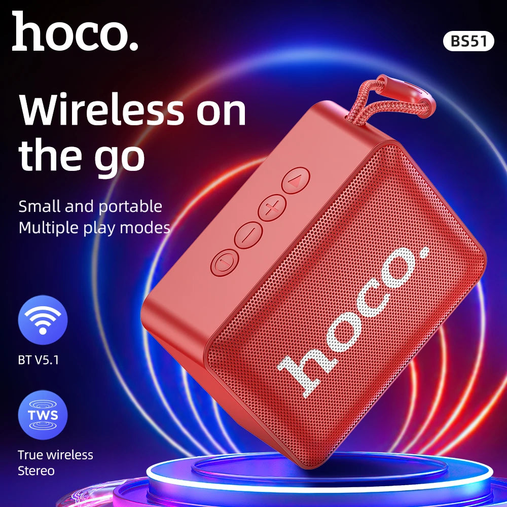 HOCO BS51 Mini Bluetooth Speaker with TWS & FM