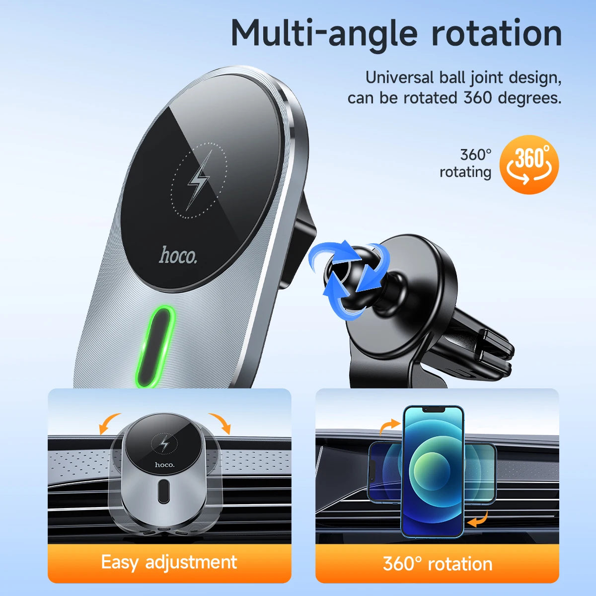 HOCO CA91 Magnetic Wireless Car Charger Mount 15W