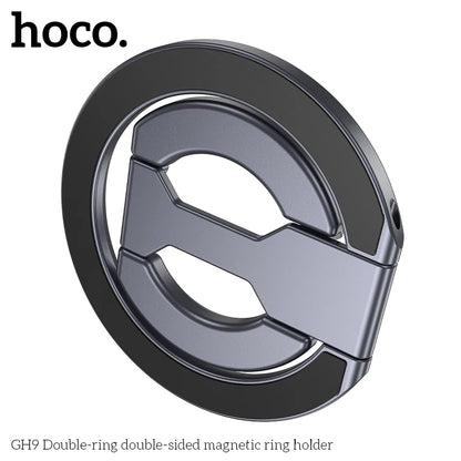 HOCO GH9 Magnetic Double Ring Phone Holder (MagSafe Compatible)