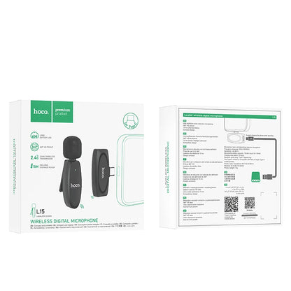 HOCO L15 Wireless Lavalier Microphone USB-C