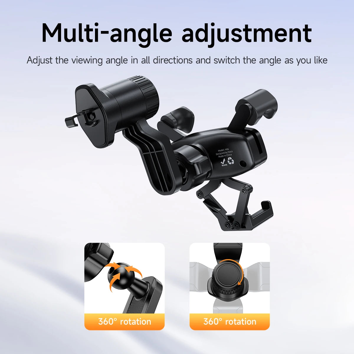 HOCO H66 Gravity Car Air Vent Phone Holder – 360° Rotation