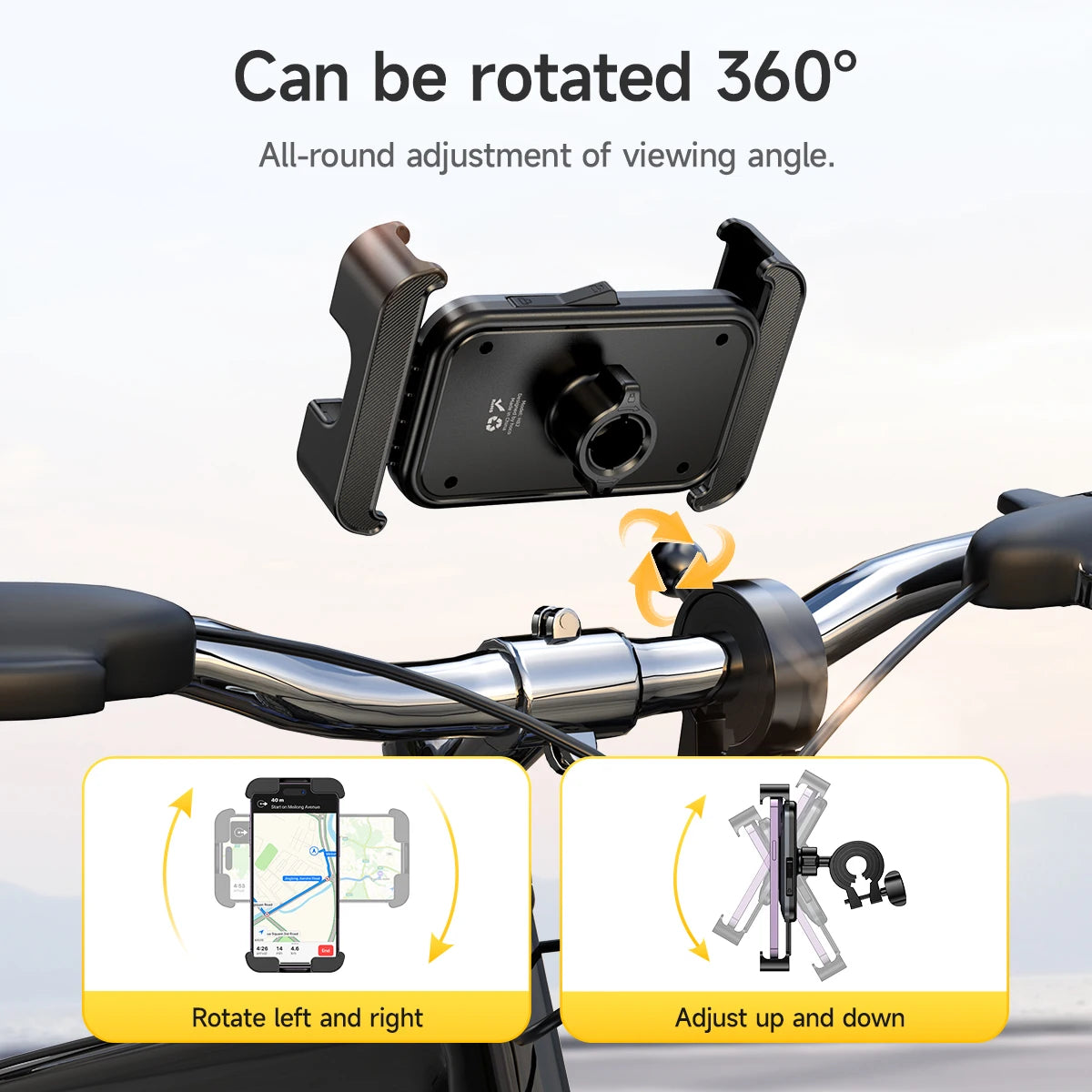 HOCO H78 Bicycle & Motorcycle Phone Mount with 360° Rotation