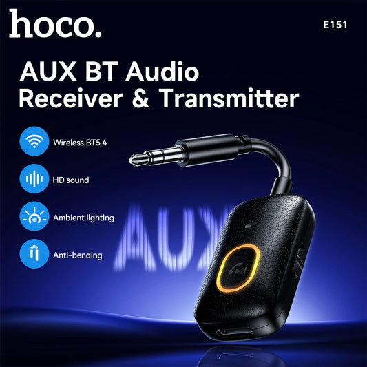 HOCO E151 Bluetooth 5.4 AUX Receiver & Transmitter