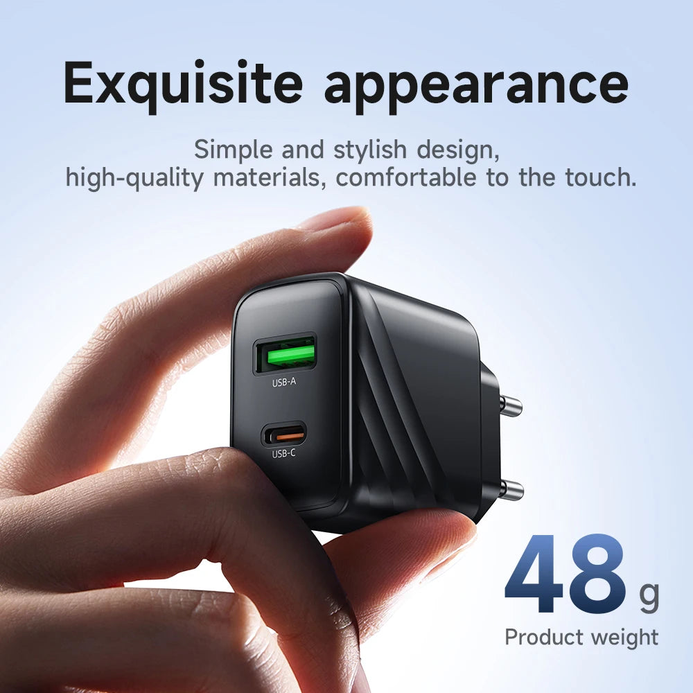 HOCO CS23A 30W GaN Dual Port Charger USB-C + USB-A