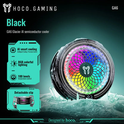 HOCO GA6 AI Magnetic Phone Cooler with RGB Display