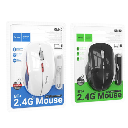 HOCO GM40 DualMode Rechargeable Wireless Mouse