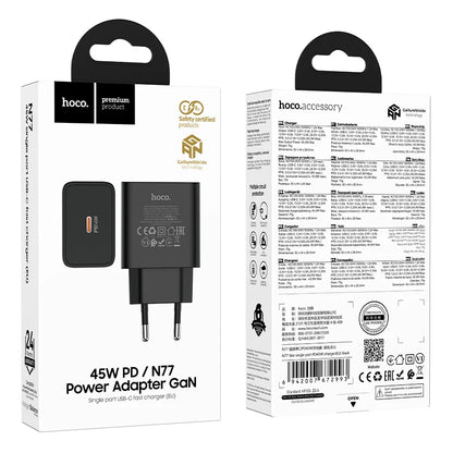 HOCO N77 45W GaN USB-C Charger with USB-C Cable