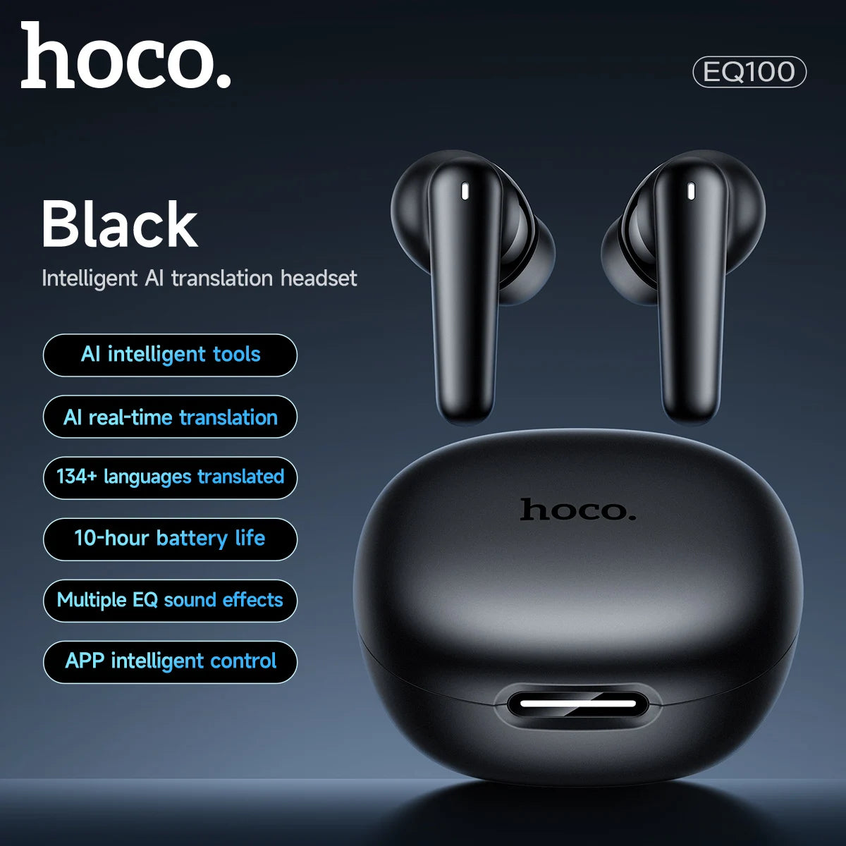 HOCO EQ100 AI Real-Time Translation Earbuds