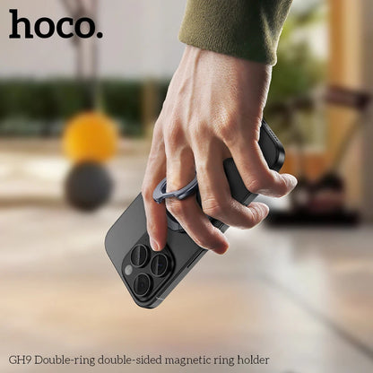 HOCO GH9 Magnetic Double Ring Phone Holder (MagSafe Compatible)