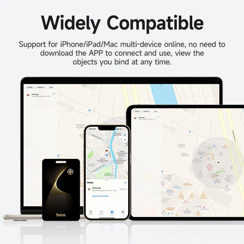 HOCO E92 Smart GPS Card Tracker – Find My Compatible Anti-Lost Device