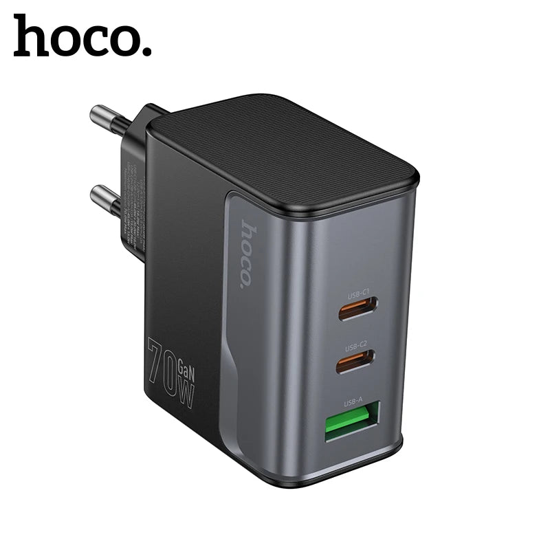 HOCO CS75A 70W GaN Charger with 2 USB-C and USB-A