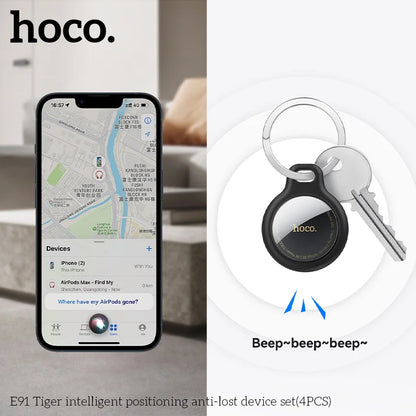HOCO E91 4 Pack Smart Anti-Lost GPS Tracker with Apple Find My Integration