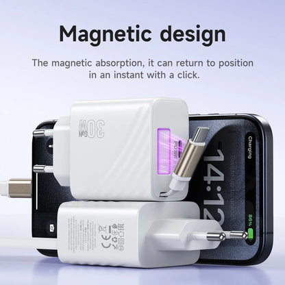 HOCO N58 30W GaN USB-C Charger with Retractable Cable
