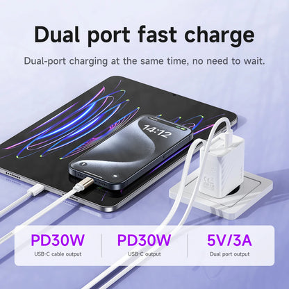HOCO N58 30W GaN USB-C Charger with Retractable Cable