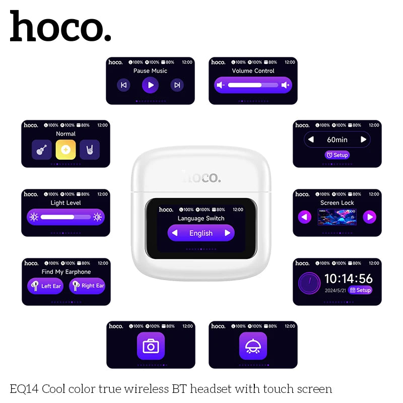 HOCO EQ14 Smart Touchscreen Wireless Earbuds