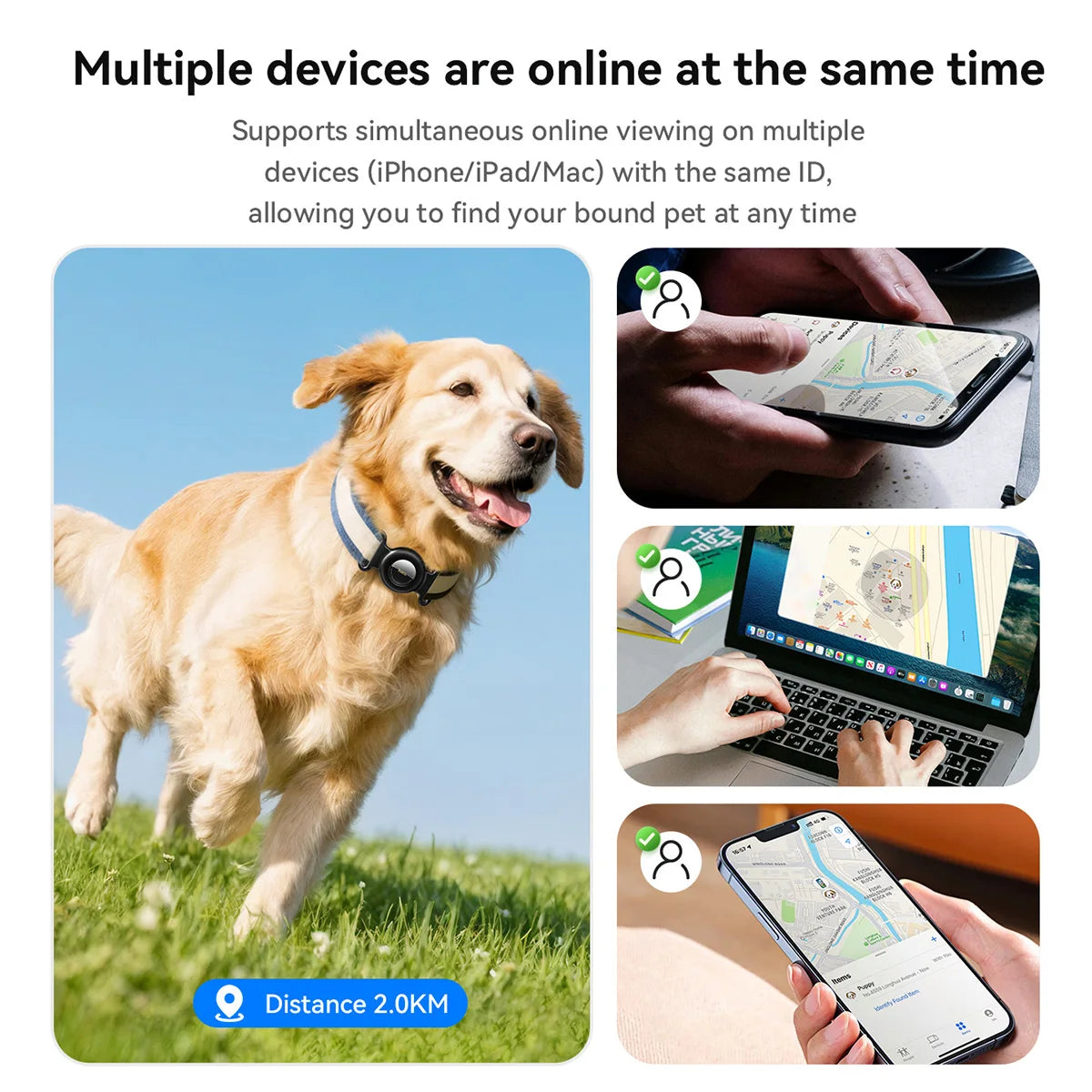HOCO E91C Smart Pet Tracker with Apple Find My