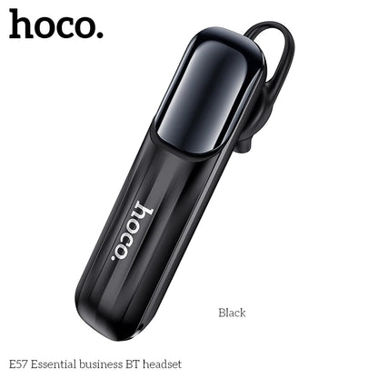 Black hoco E57 Essential business BT headset on a white background