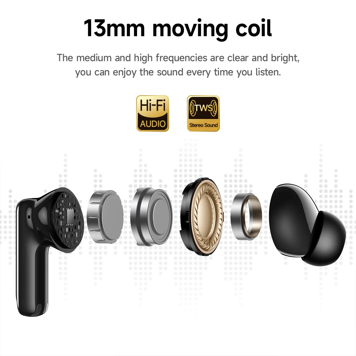 HOCO EW204 Bluetooth Earbuds with Remote Control Case