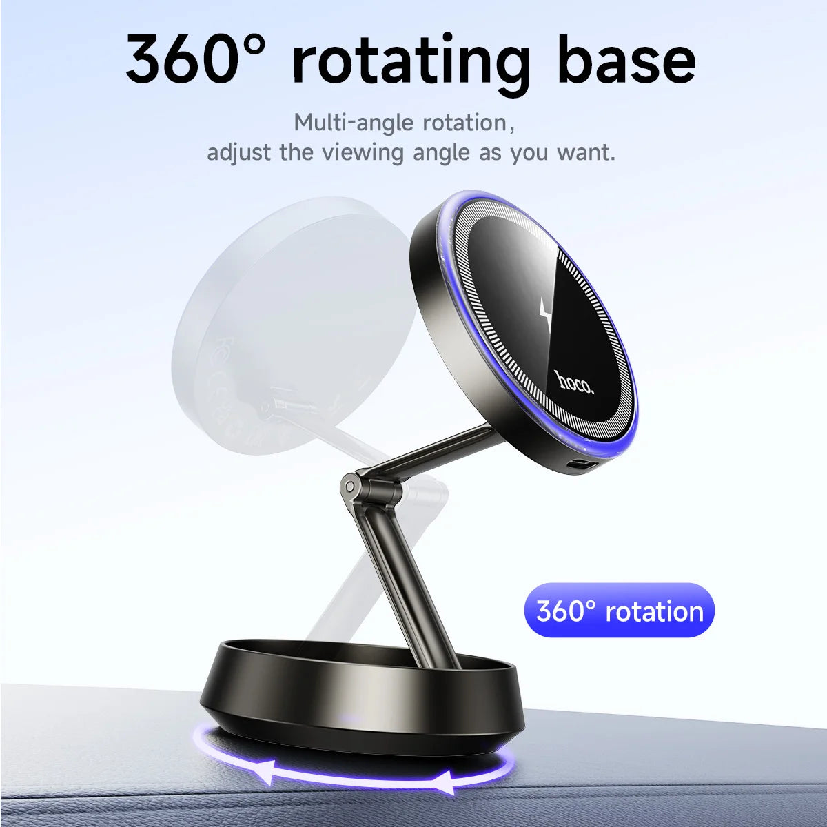 HOCO HW33 Magnetic Wireless Car Charger Mount 15W