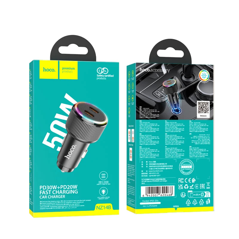 HOCO NZ14B DualCharge PD30W Car Charger