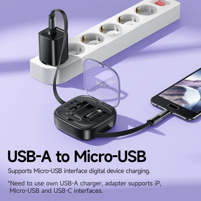 HOCO U140 6-in-1 Retractable Charging Cable Kit 60W